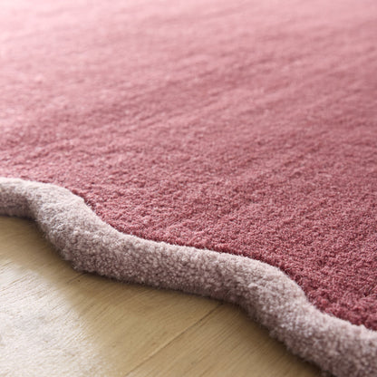 Origins Elsie Scalloped Edged Coral Wool Rug