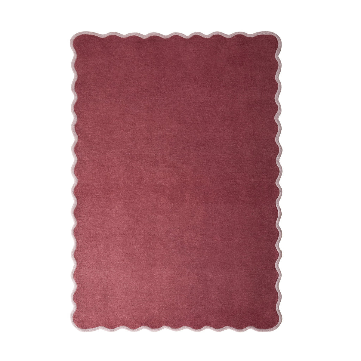 Origins Elsie Scalloped Edged Coral Wool Rug
