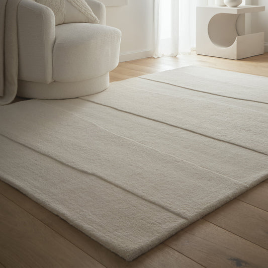 Origins Sculptured Rock Cream Wool Rug