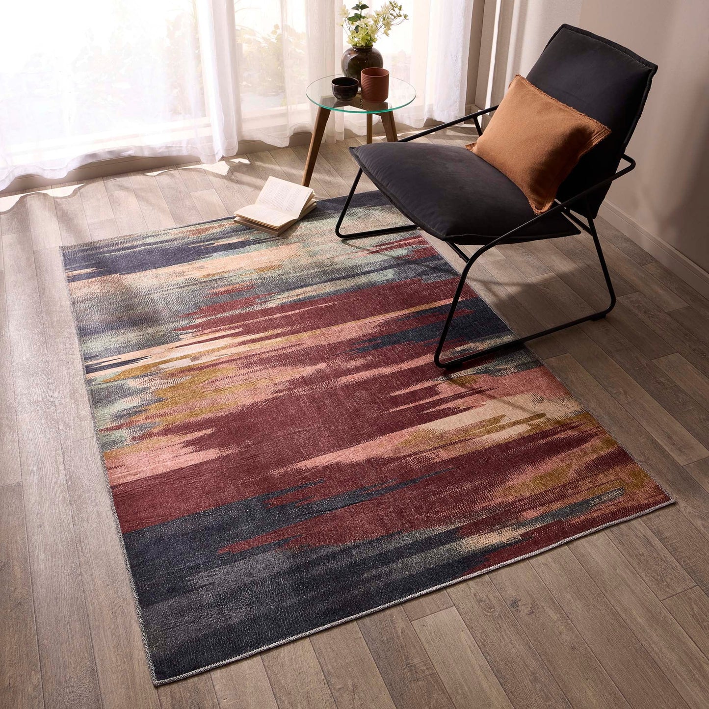 Origin Large Sedona Washable Rust & Navy Rug 160cm X 230cm