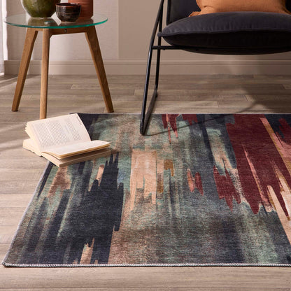 Origin Large Sedona Washable Rust & Navy Rug 160cm X 230cm