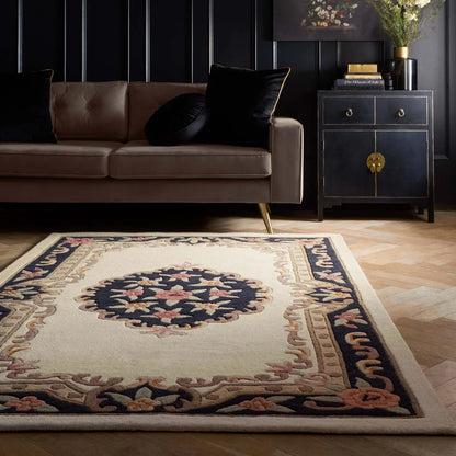 Origins Shensi Black Traditional Wool Rug