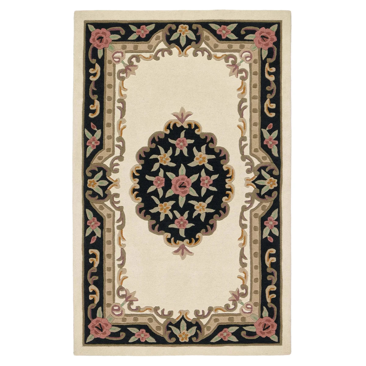 Origins Shensi Black Traditional Wool Rug