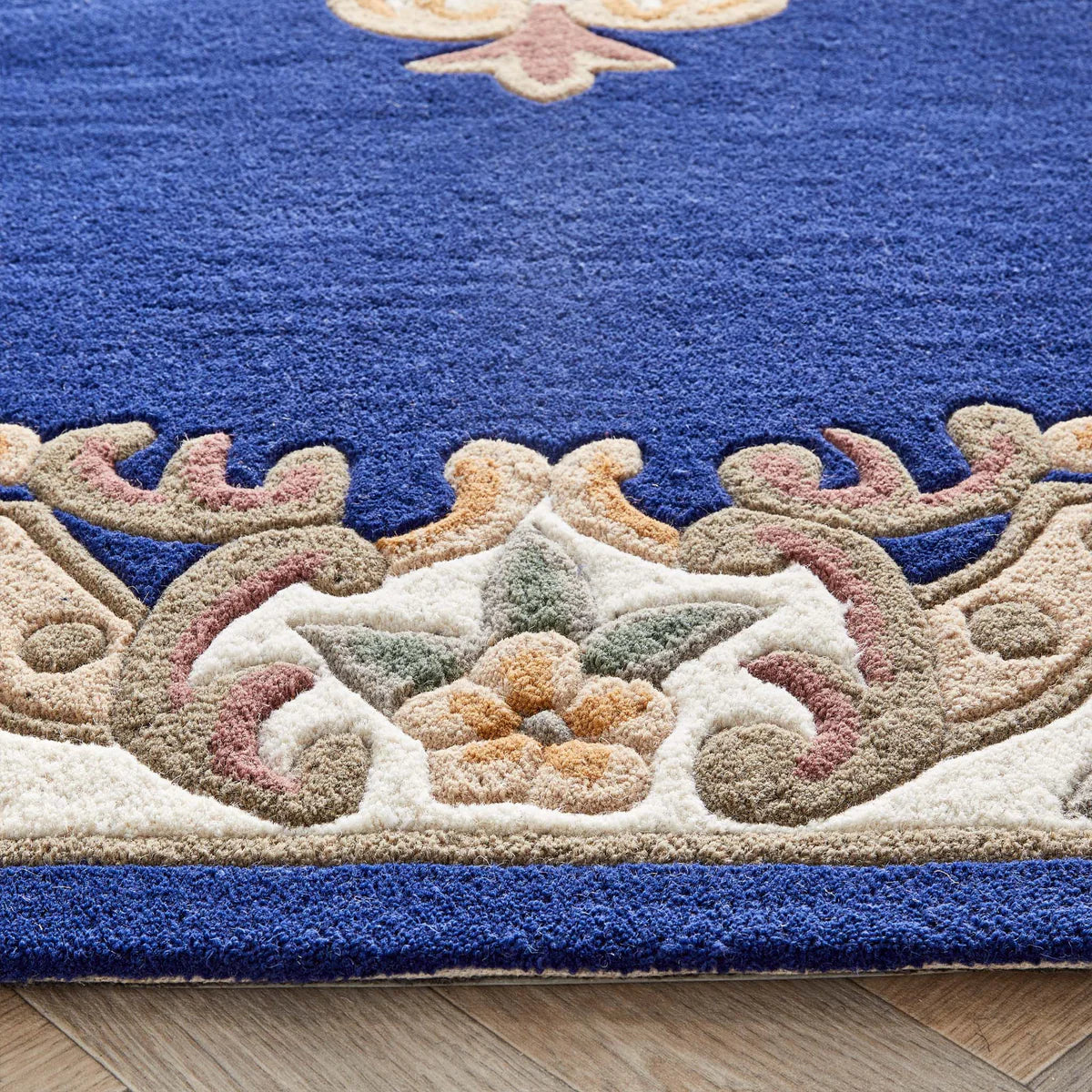 Origins Shensi Navy Blue Traditional Wool Rug