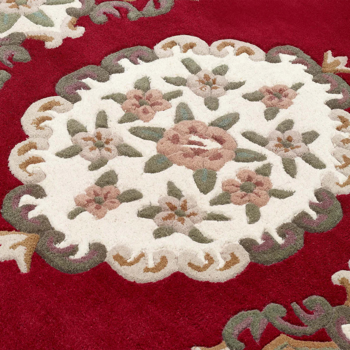 Origins Shensi Wine Red Traditional Wool Rug