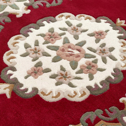 Origins Shensi Wine Red Traditional Wool Rug