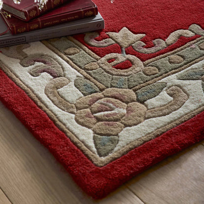 Origins Shensi Wine Red Traditional Wool Rug