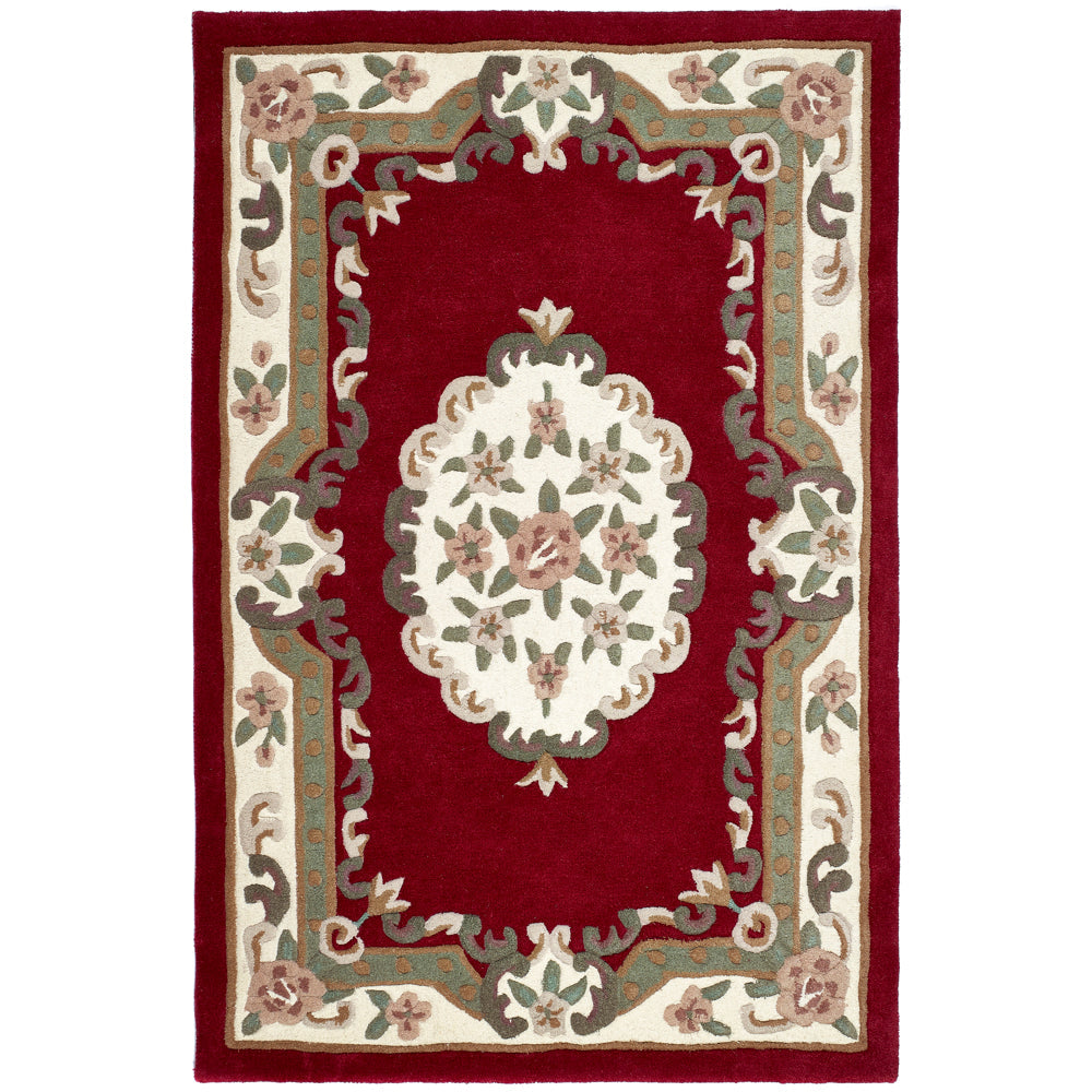 Origins Shensi Wine Red Traditional Wool Rug
