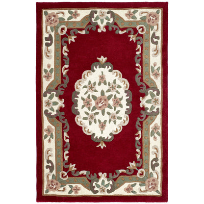 Origins Shensi Wine Red Traditional Wool Rug