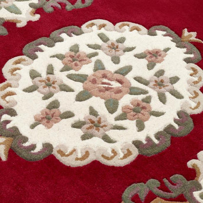 Origins Shensi Wine Red Traditional Wool Rug