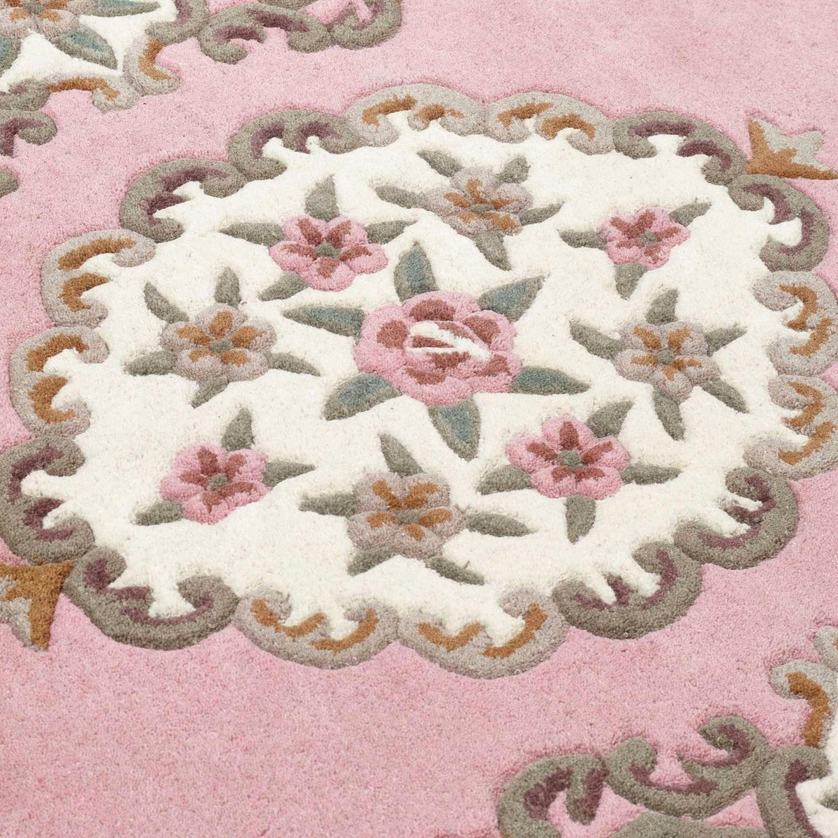 Origins Shensi Pink Traditional Wool Rug