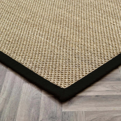 Origins Sisal Light Beige with Black Border Premium Rug