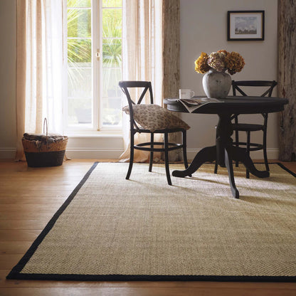 Origins Sisal Light Beige with Black Border Premium Rug – Rugicity