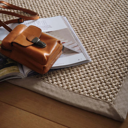 Origins Sisal Light Beige with Sand Border Premium Rug