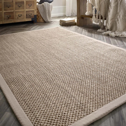 Origins Sisal Light Beige with Sand Border Premium Rug