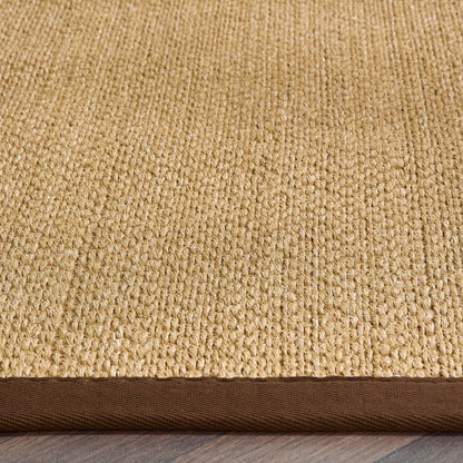 Origins Sisal Warm Natural with Dark Brown Border Premium Rug