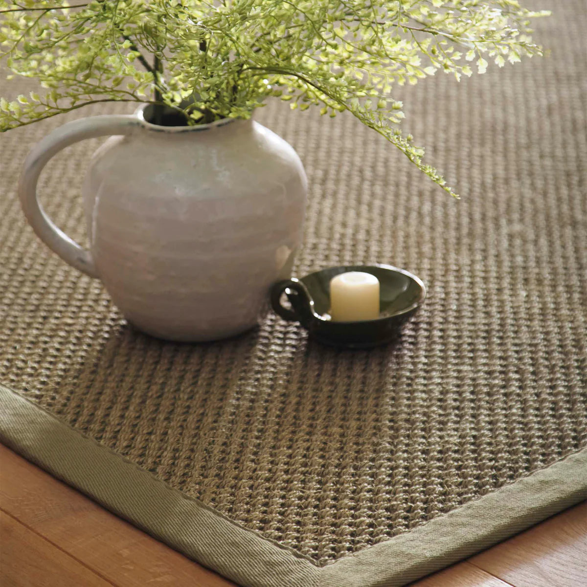 Origins Sisal Sage Green with Sage Green Border Premium Rug