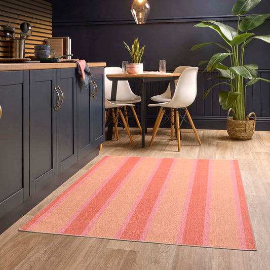Origin Washable Multicoloured Sorbet Stripe Rug 160cm X 230cm