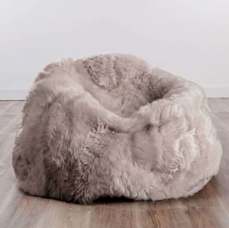 XL Stone New Zealand Sheepskin Beanbag
