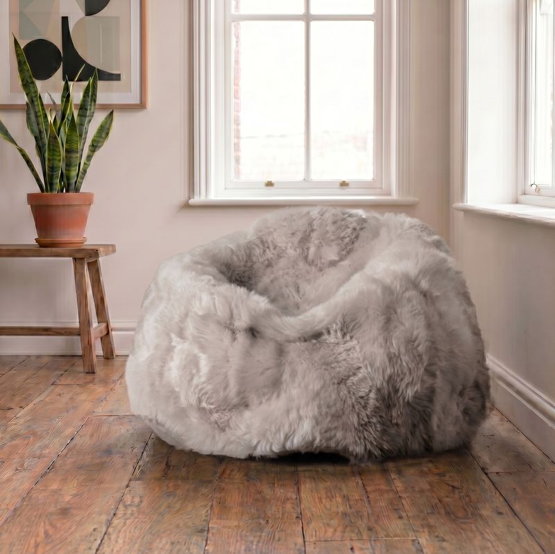 XL Stone New Zealand Sheepskin Beanbag