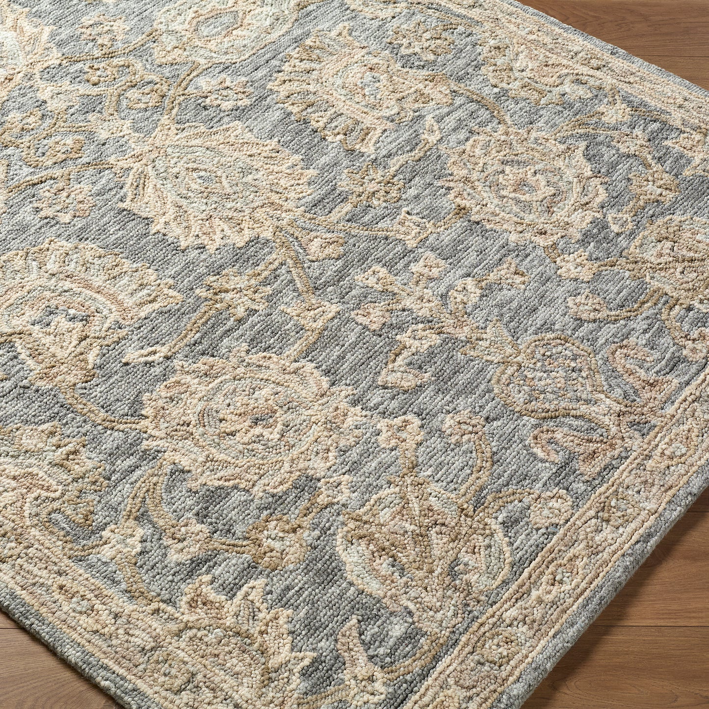 Arnold Blue Traditional Wool Rug