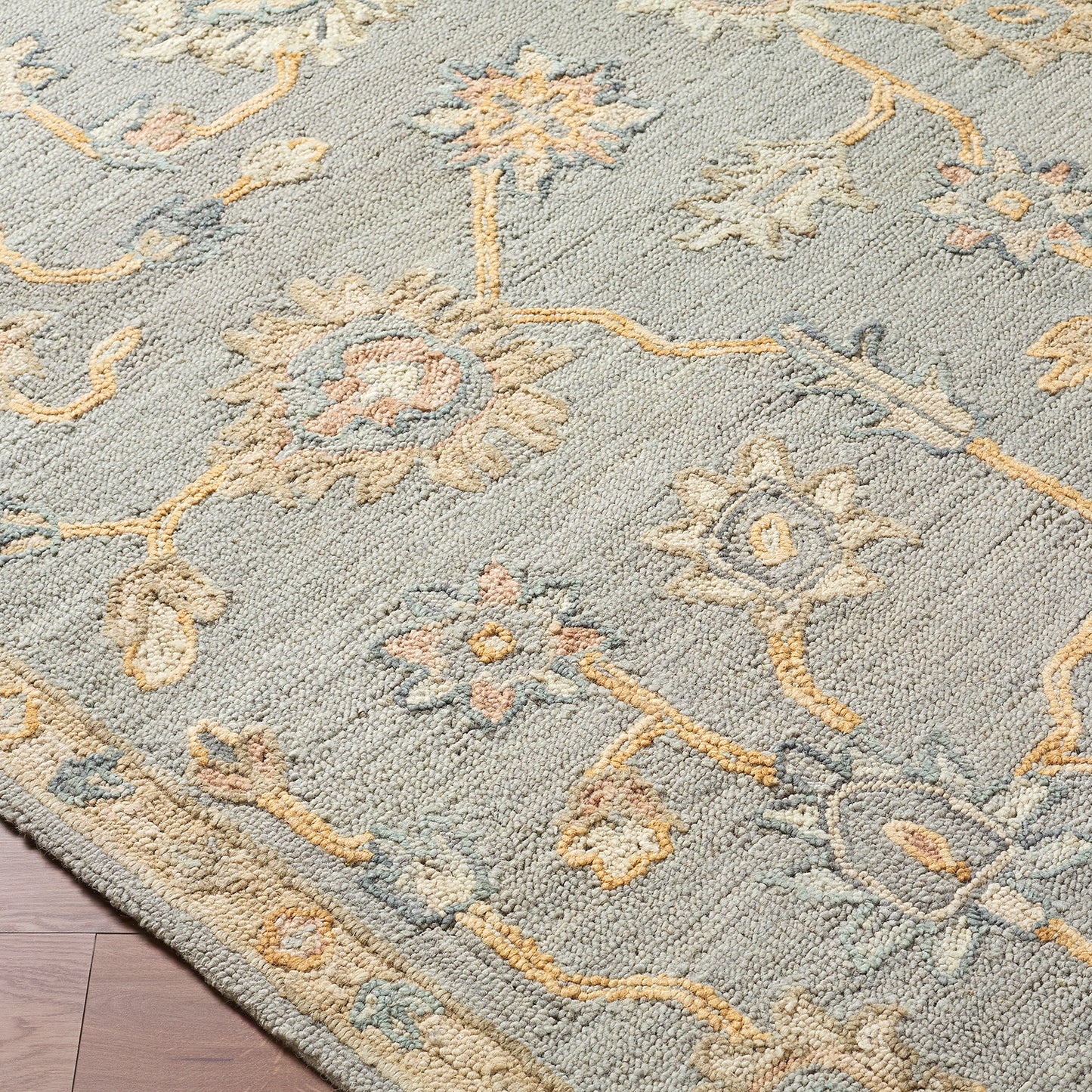 Arnold Grey Traditional Wool Rug