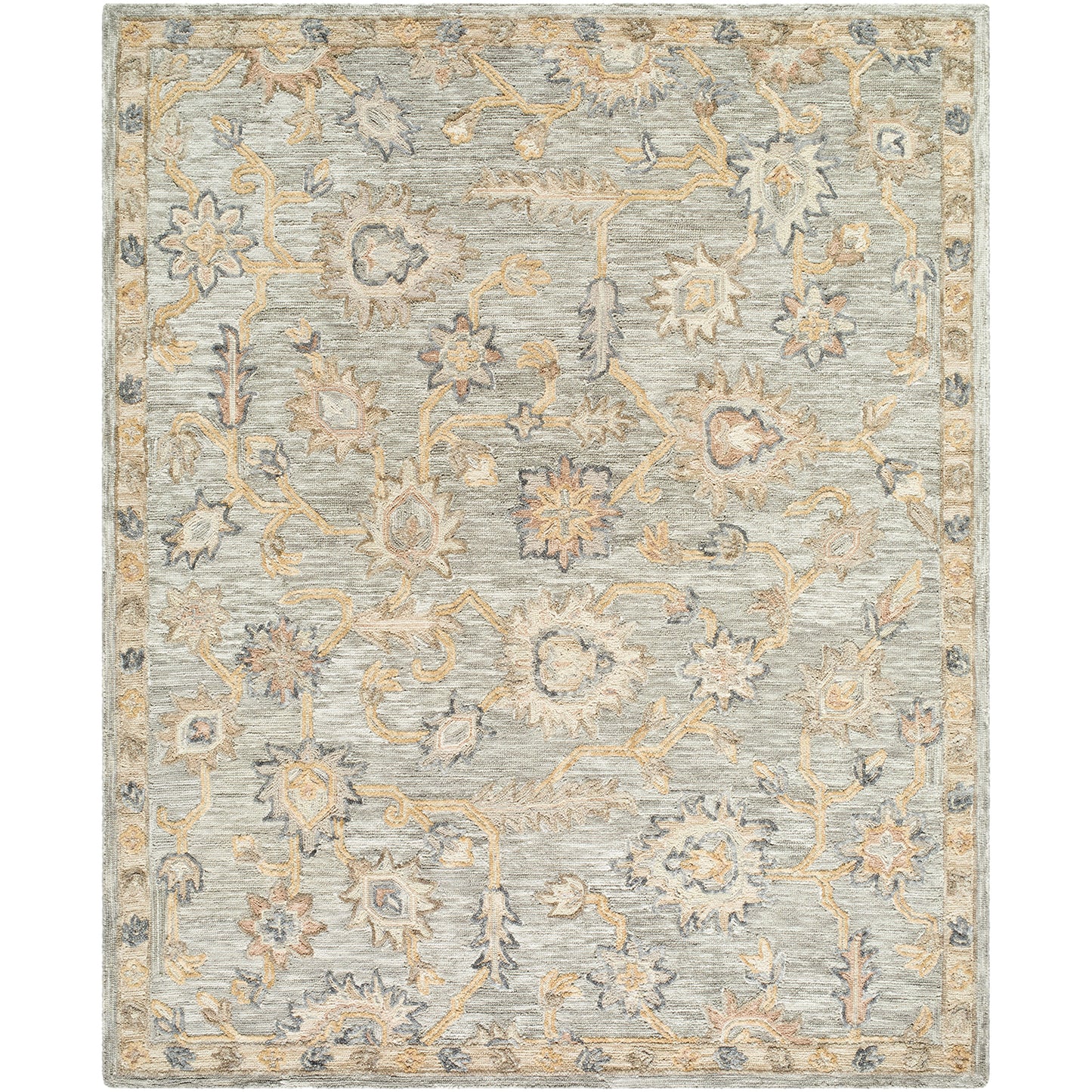 Arnold Grey Traditional Wool Rug