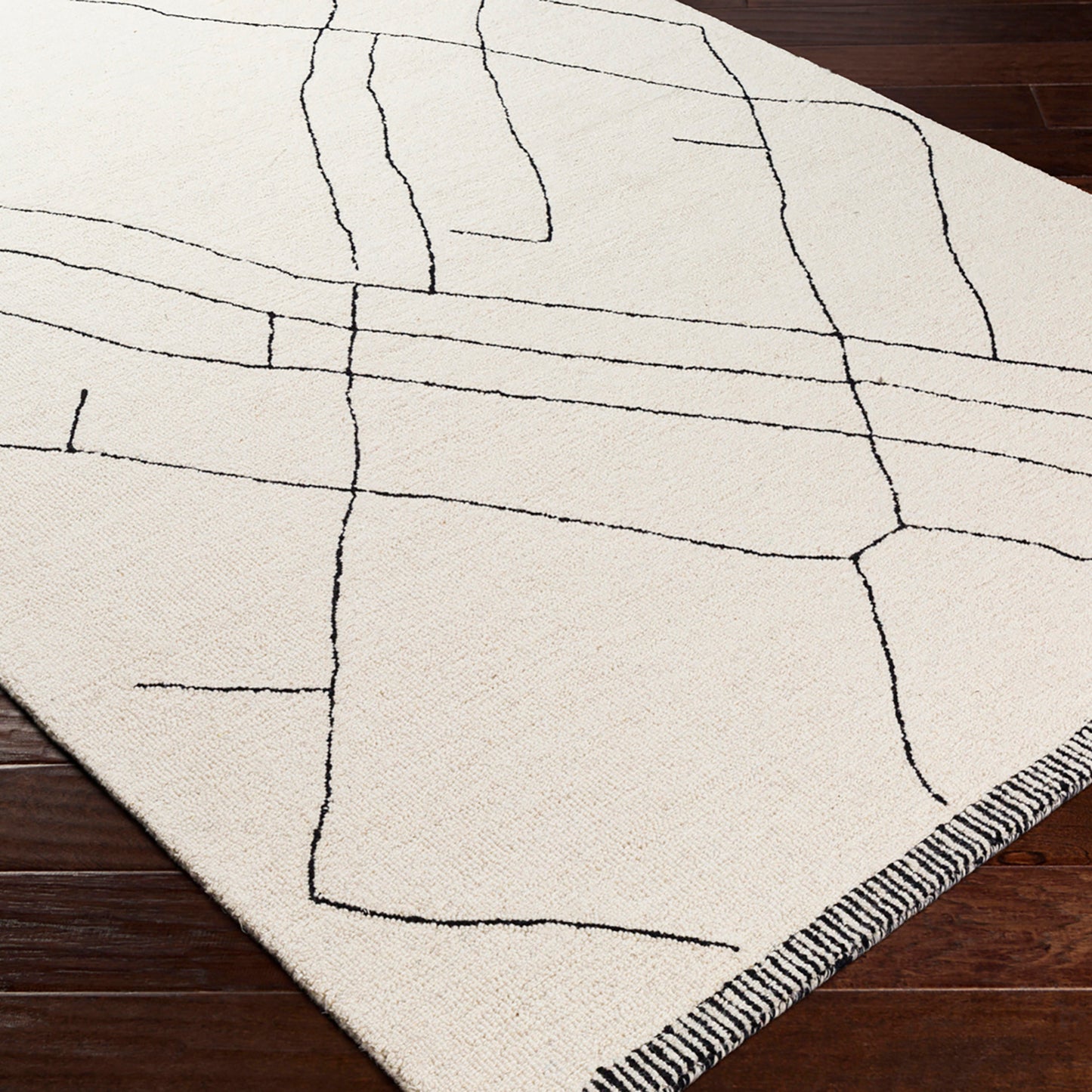 Arsenal Global Cream Modern  Hand Tufted Wool Rug