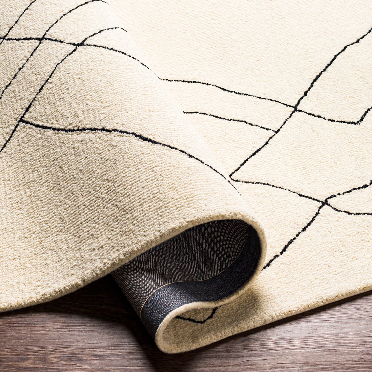 Arsenal Global Cream Modern  Hand Tufted Wool Rug