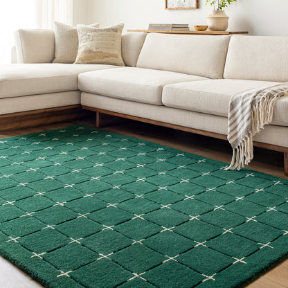 Brook Green Modern Wool Rug
