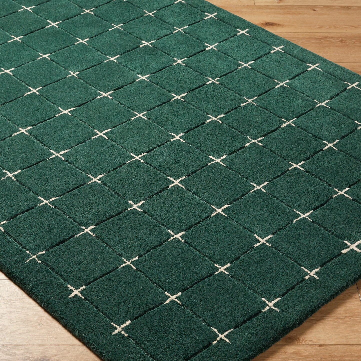 Brook Green Modern Wool Rug