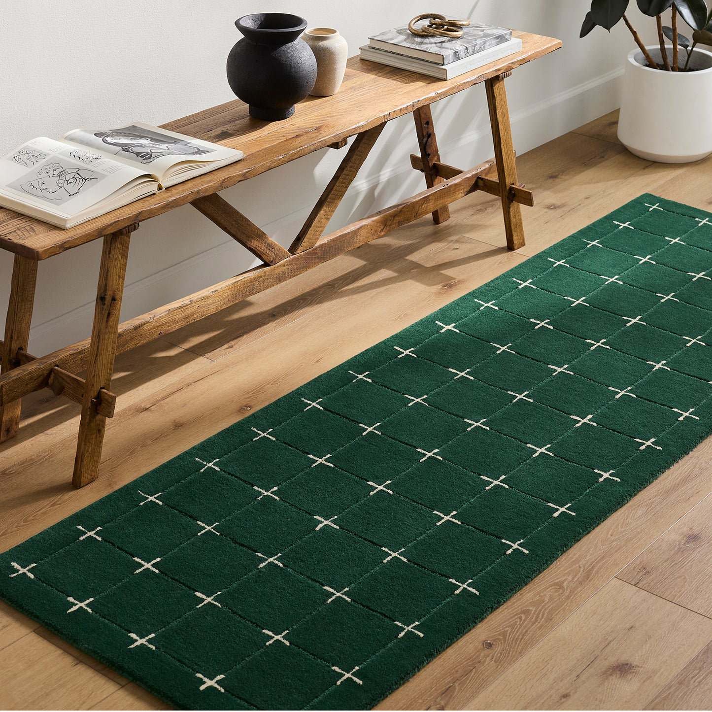 Brook Green Modern Wool Rug