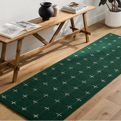 Brook Green Modern Wool Rug