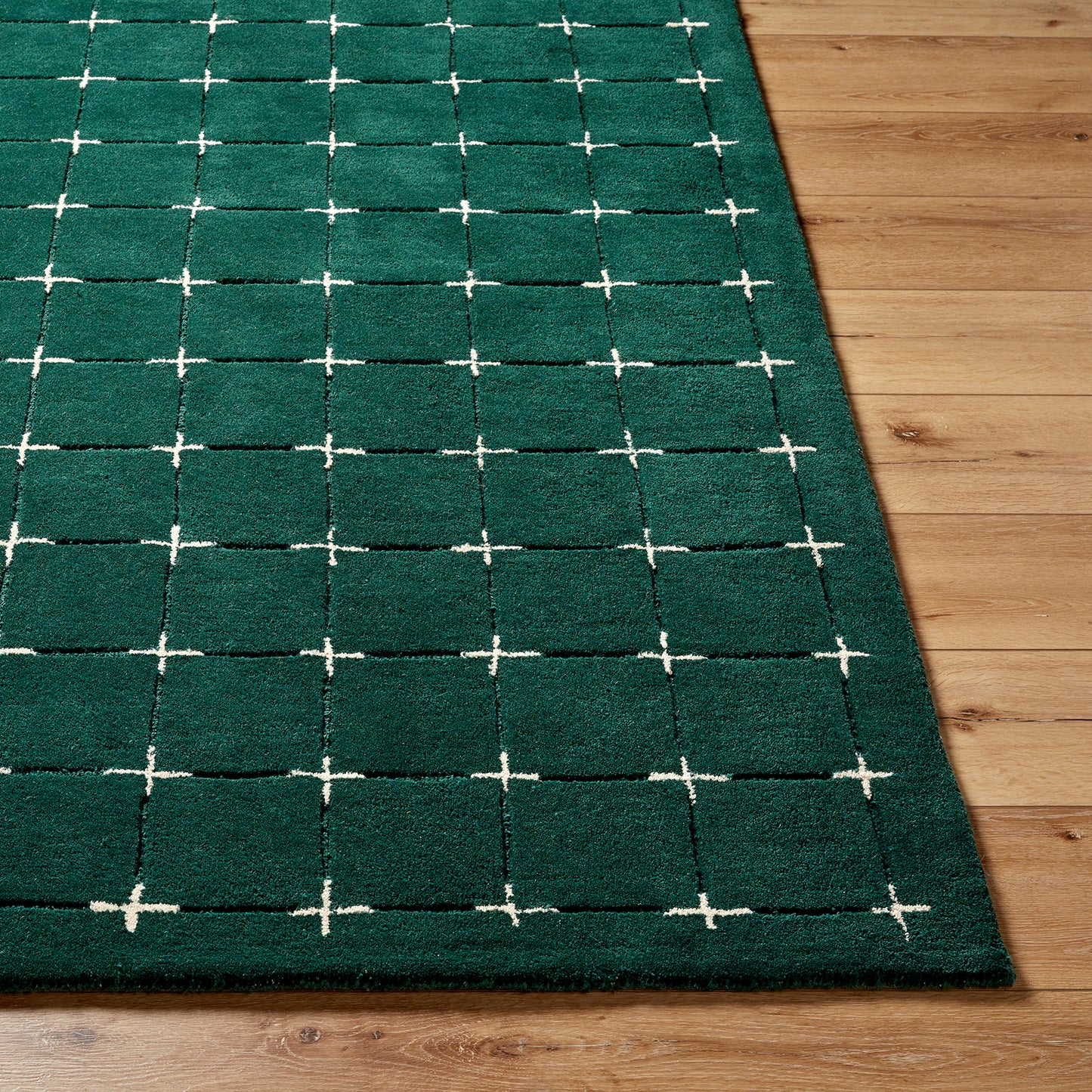 Brook Green Modern Wool Rug