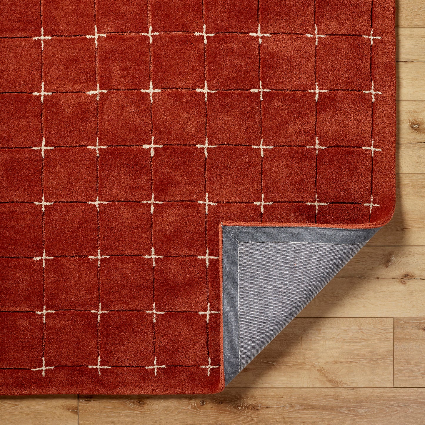 Brook Terracotta Modern Wool Rug