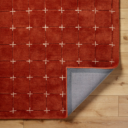 Brook Terracotta Modern Wool Rug