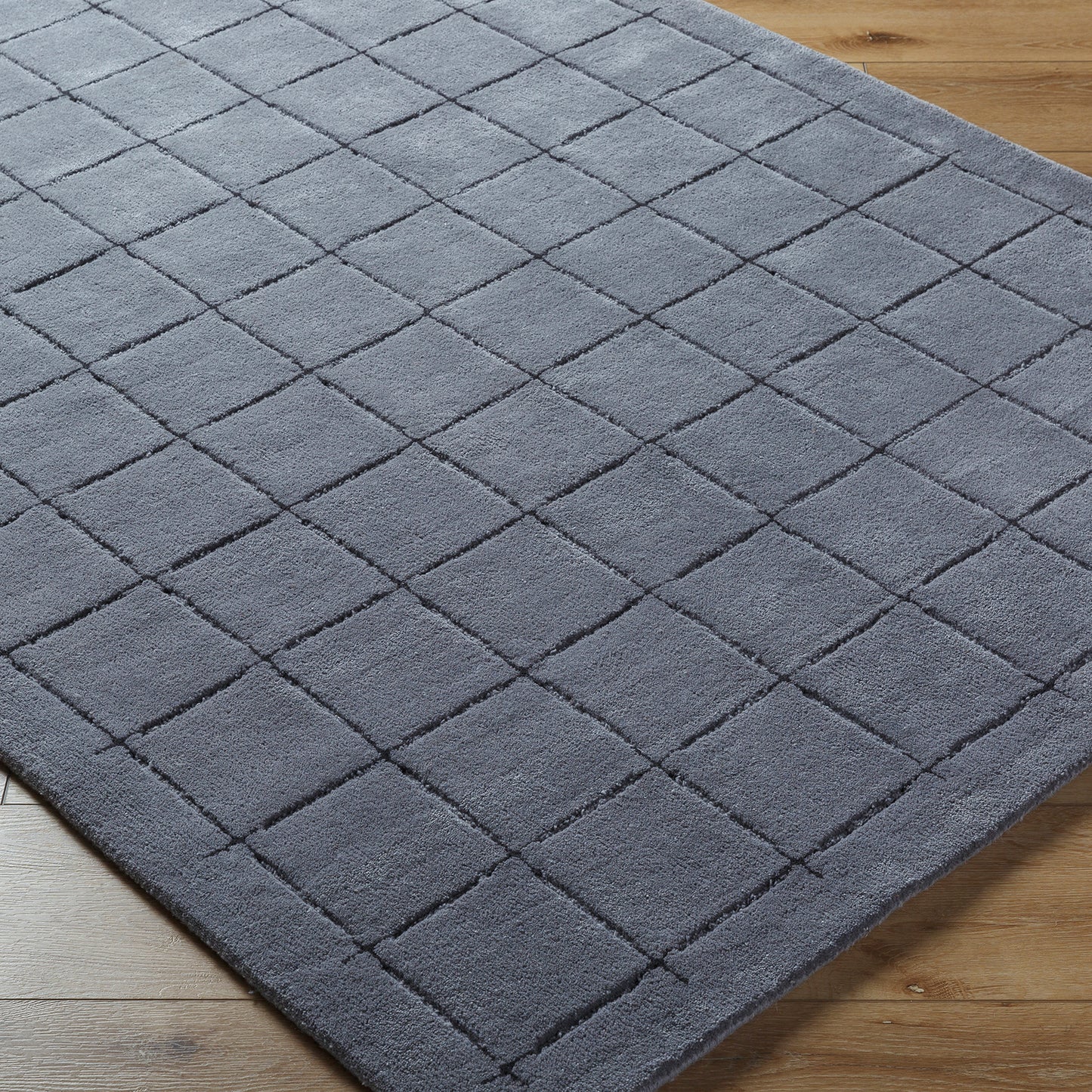 Brook Grey Modern Wool Rug
