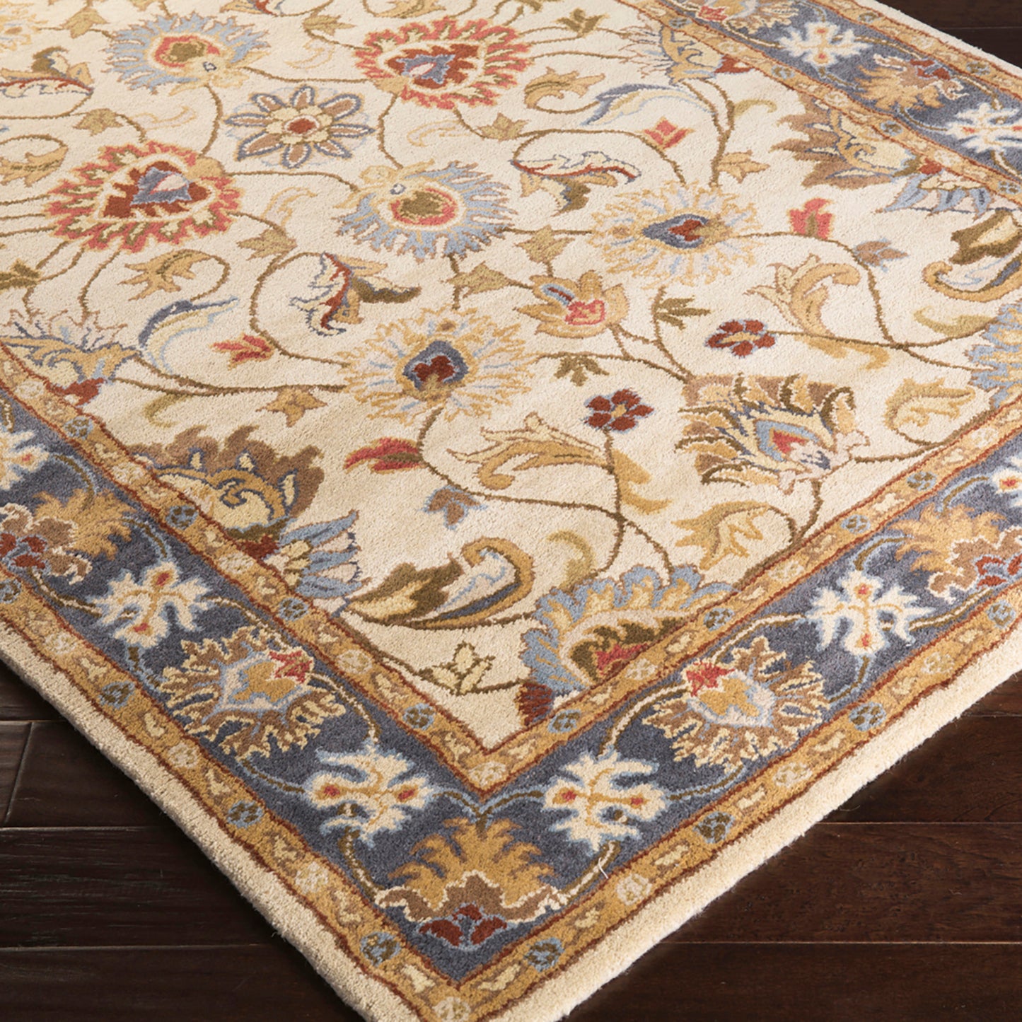 Caesar Multicolour Traditional Hand Tufted Wool Rug
