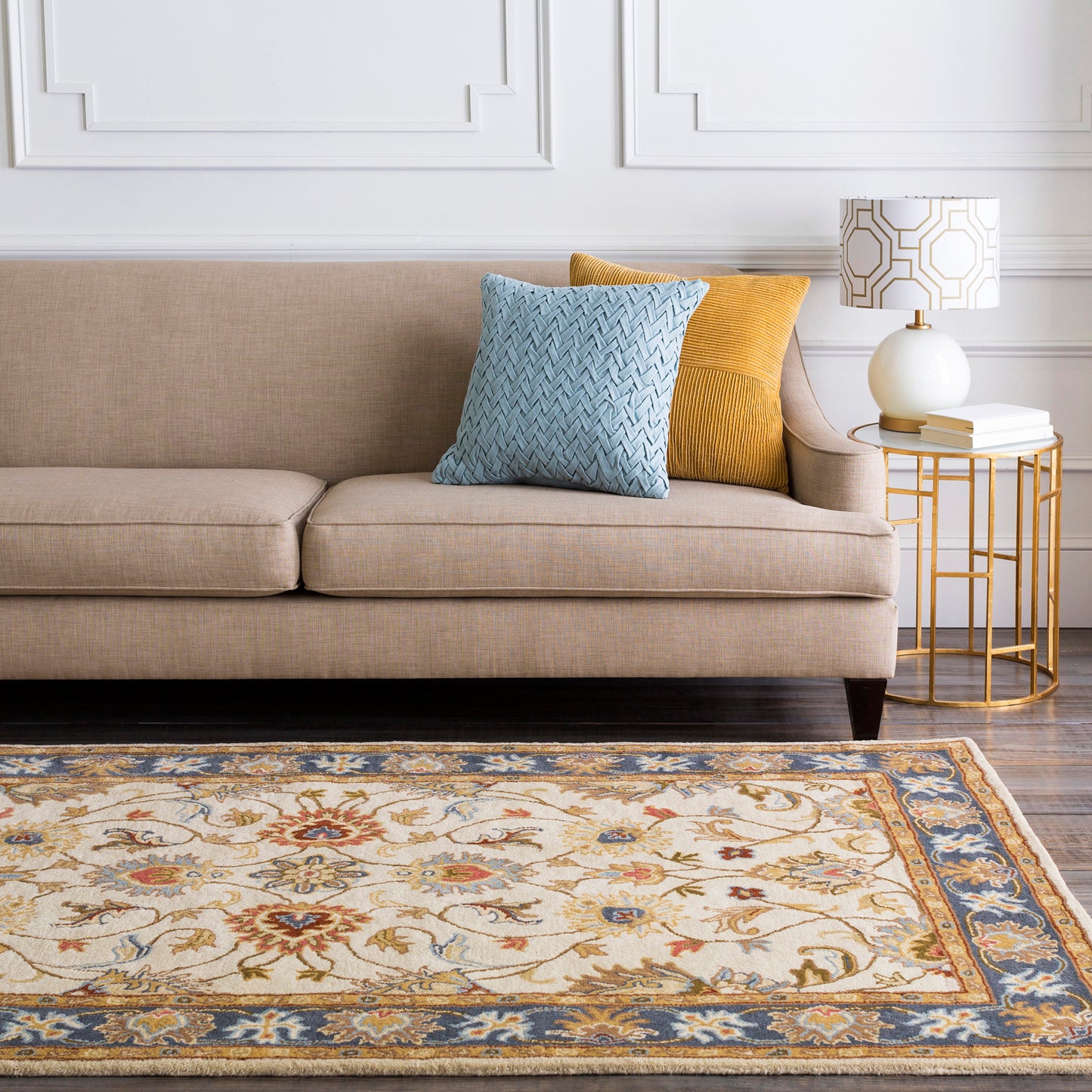 Caesar Multicolour Traditional Hand Tufted Wool Rug