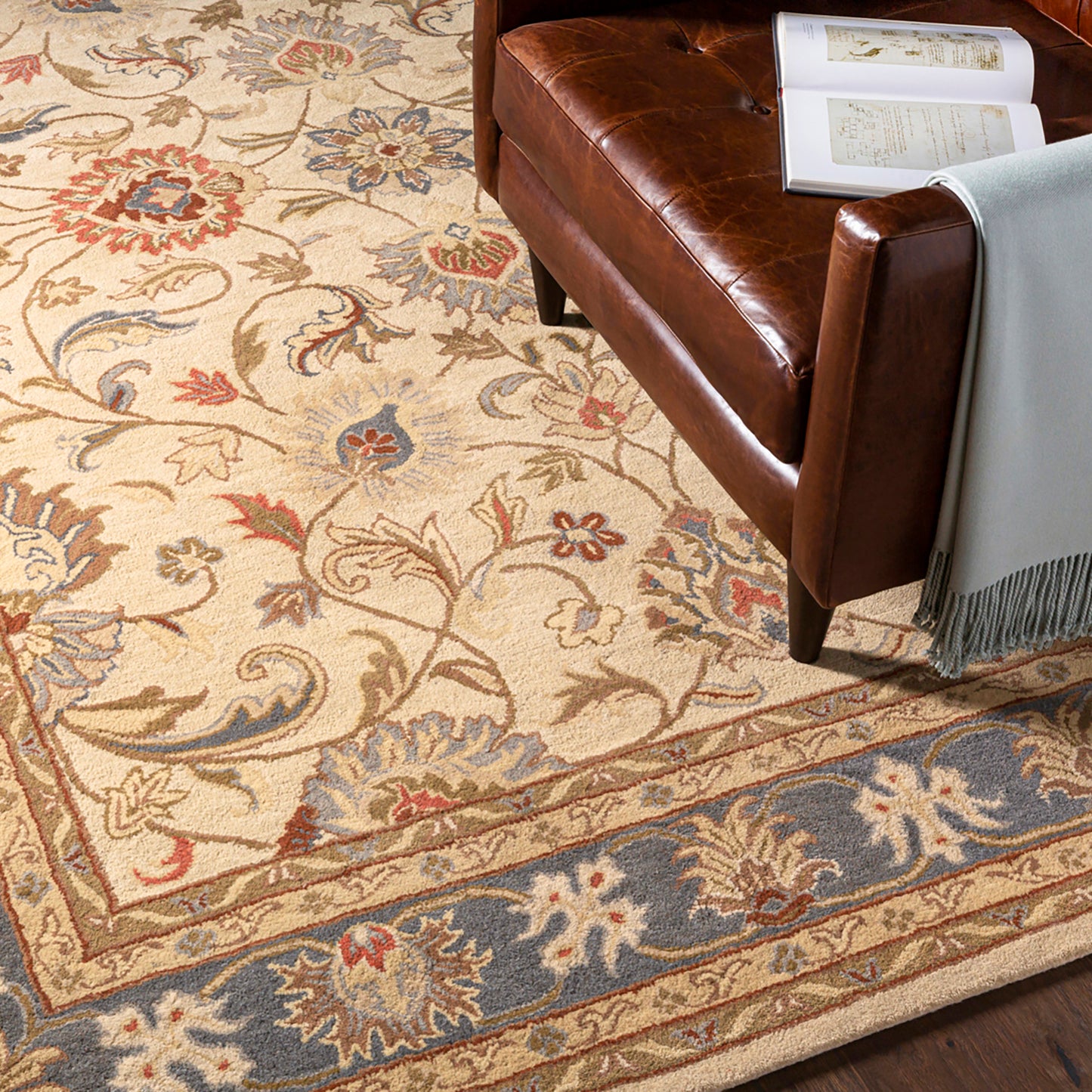 Caesar Multicolour Traditional Hand Tufted Wool Rug