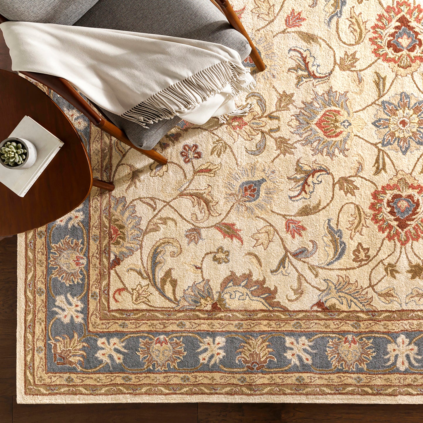 Caesar Multicolour Traditional Hand Tufted Wool Rug