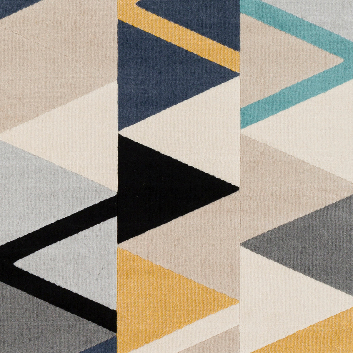 City Yellow and Blue Modern Geometric Rug
