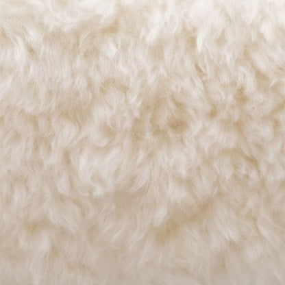 Shearling Lambskin Ivory White Stool