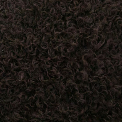 Shearling Lambskin Chocolate Brown Stool