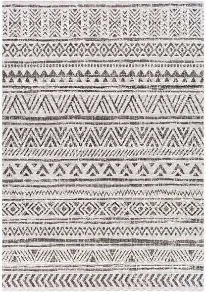 Eagean Black and Cream Geometric Rug