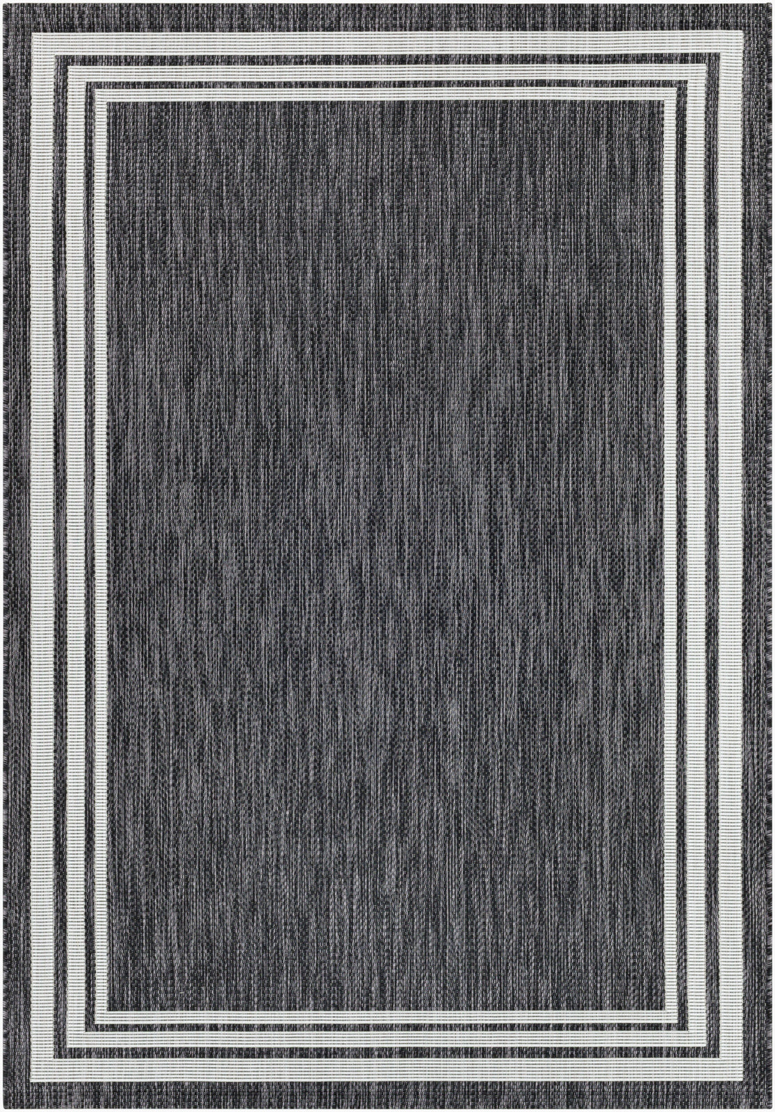 Eagean Charcoal and  Cream Modern Global Rug