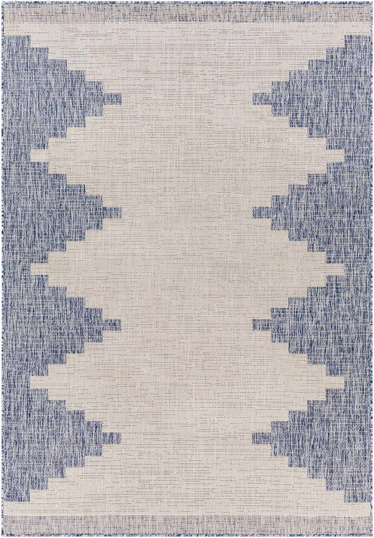 Eagean Global Beige and Blue Geometric  Rug