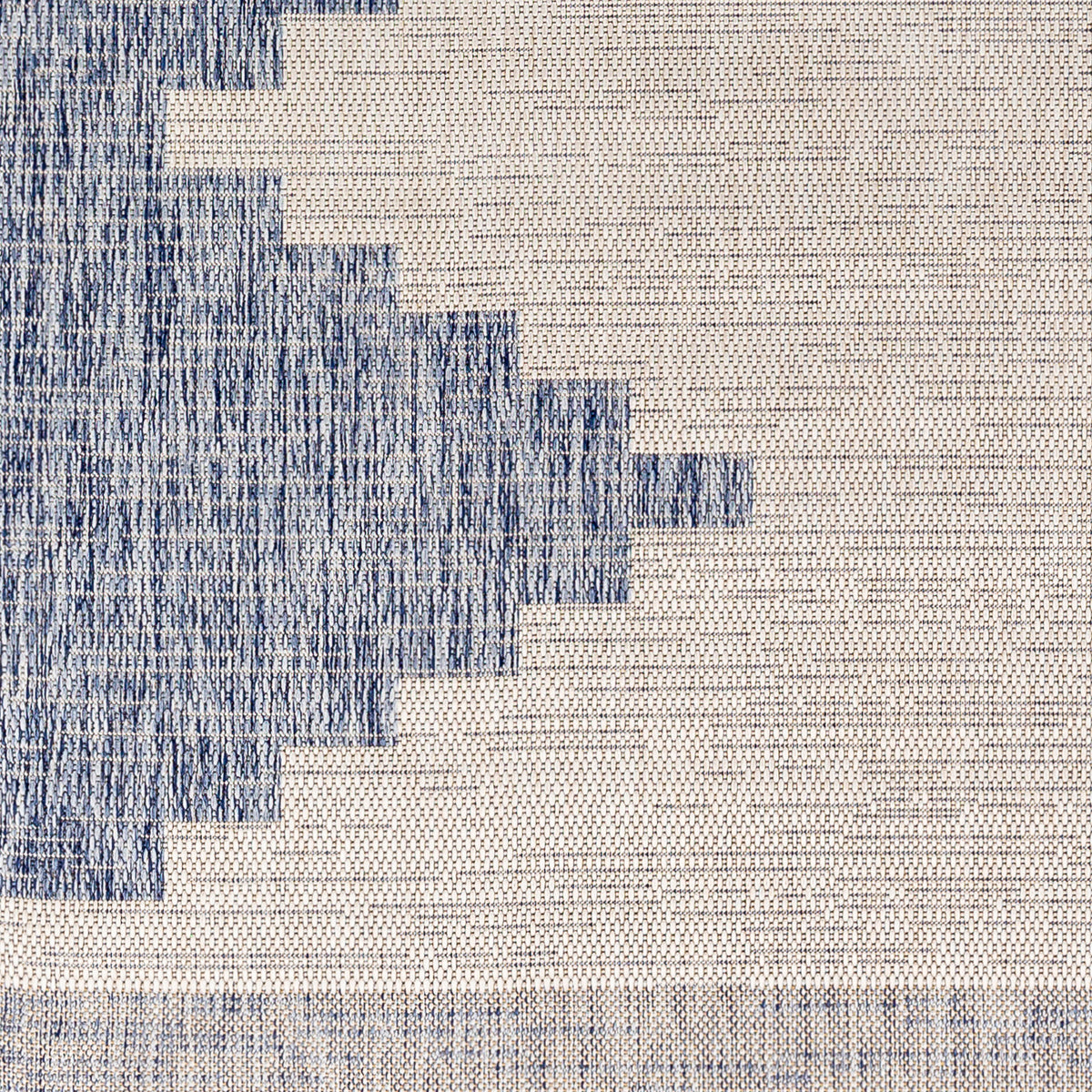 Eagean Global Beige and Blue Geometric  Rug
