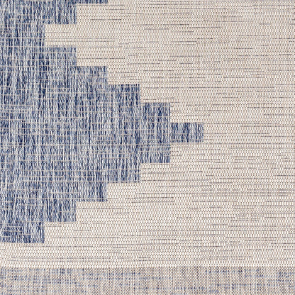 Eagean Global Beige and Blue Geometric  Rug