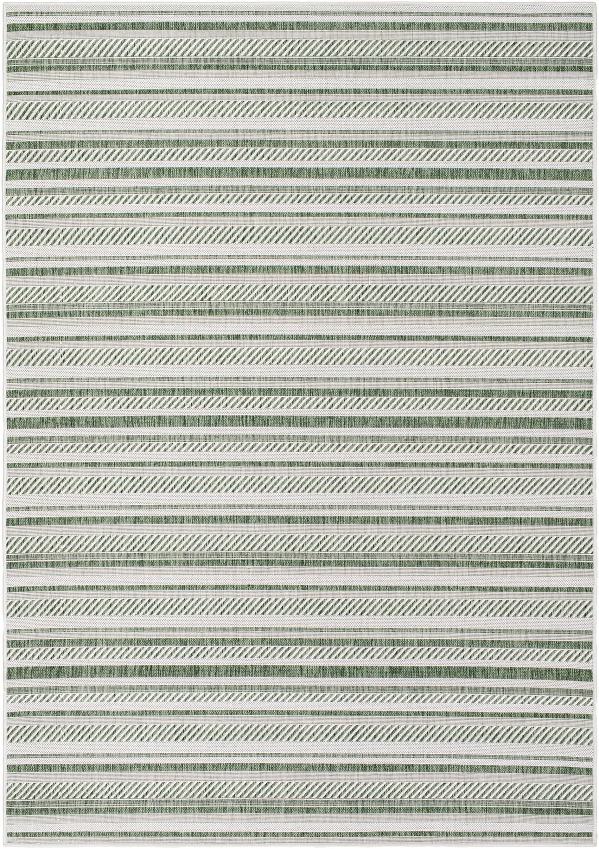 Eagean Global Green Modern Stripe  Rug